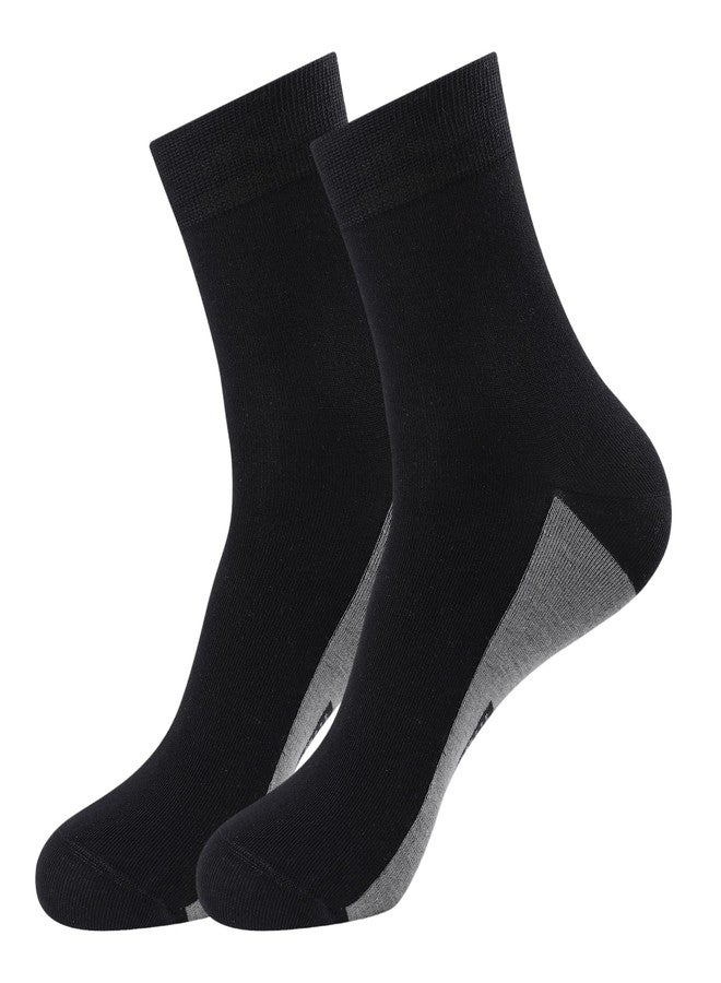AddBili Grounding Socks 2 Pair with Conductive Fibers for Grounding Shoes and Mats Cotton Socks For WoMem Black - Image 1
